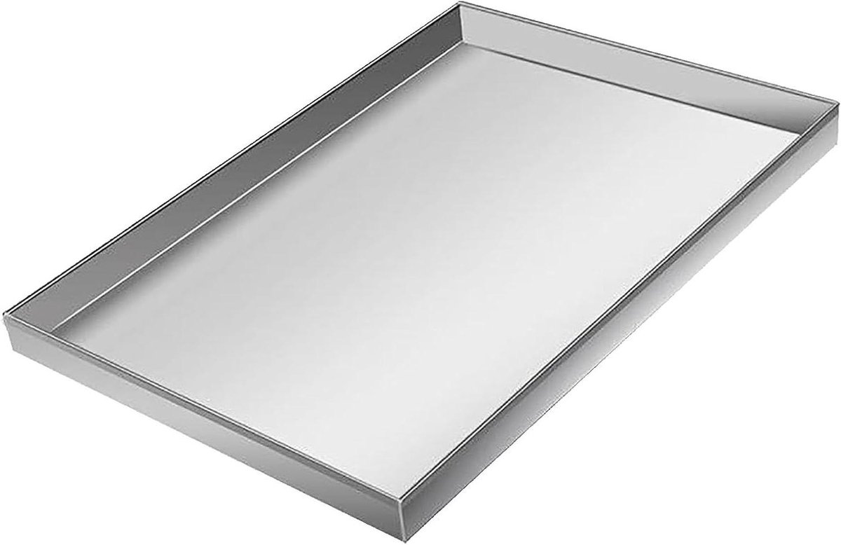 RVS Druipbak - Lekbak Vaatwasser - Vloer Beschermen - Lekvrije Constructie - 70x60x5cm - Zilver
