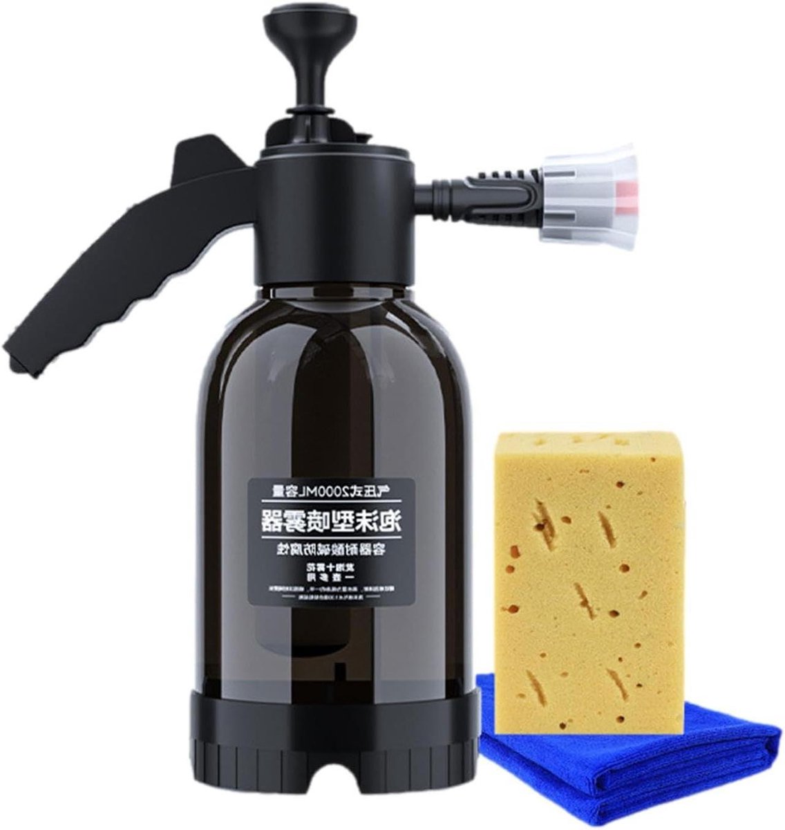 Handpomp Spuitfles - Verstelbare Sproeier - Planten Water Geven - Handsfree Triggervergrendeling - 2 Liter - Transparant