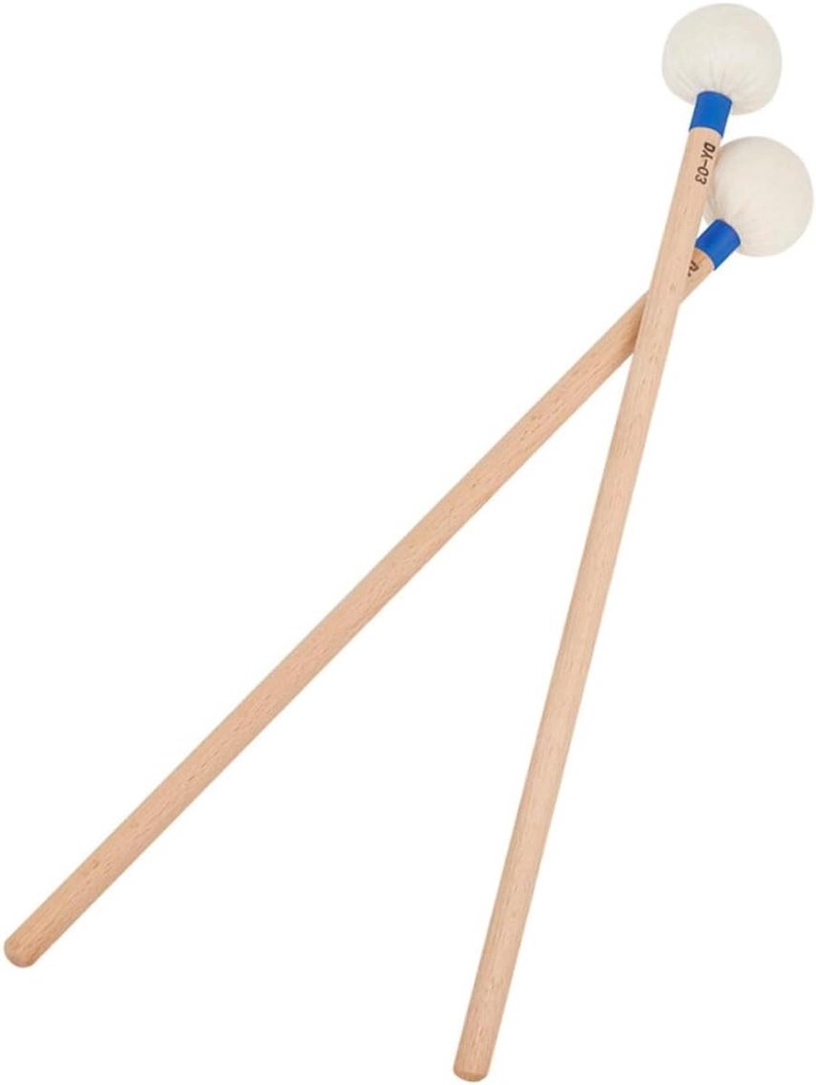 Drumstokken - Mallets - Muziek Maken - Felt Kop - 39 cm - Blauw