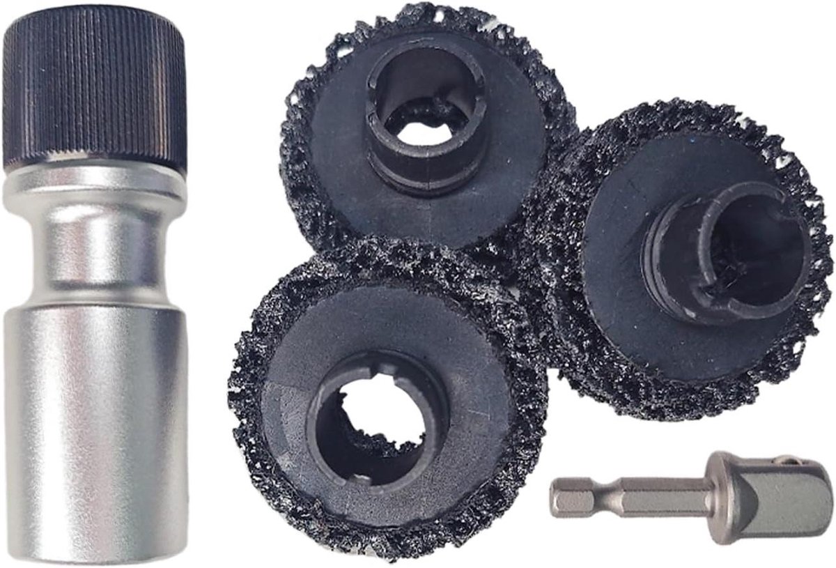 Wielnaaf Reiniger - Naaf Borstel - Roest Verwijderen - Instelbare Intensiteit - 5 cm Kop - Grijs