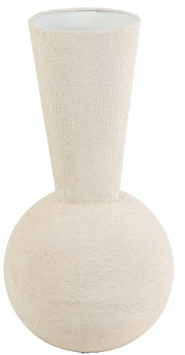 Countryfield Vaas geonna metaal ro 25x25x48cm wt Wit
