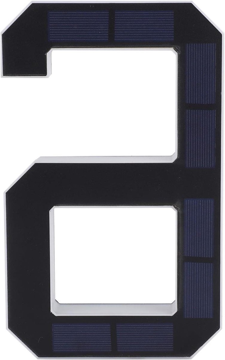 LED Huisnummer - Verlicht Nummerbord - Huis Locatie - Automatische Lichtdetectie - 23 cm Hoog - Zwart