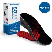Solud® Hakverhoger - Verhogende inlegzolen - Hielverhoger - Hakverhoging - Heellift +3 / +4,5 cm Unisex (36-45 EU)