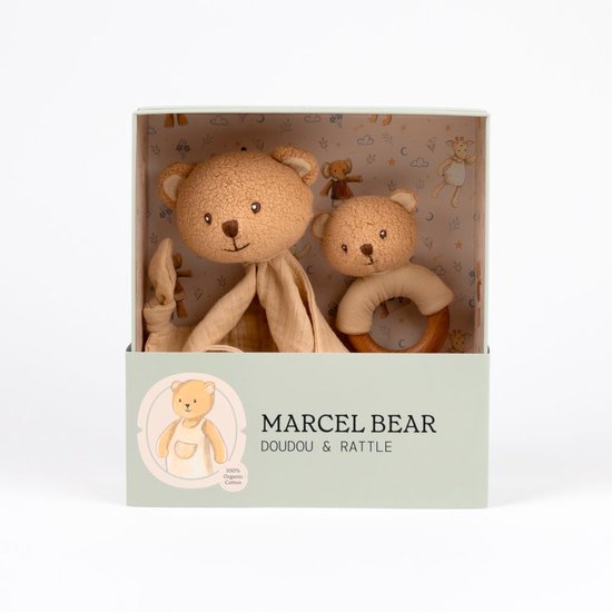 Egmont Toys Marcel de Beer knuffeldoekje met rammelaar in cadeauverpakking. van Egmont Toys — afbeelding 4