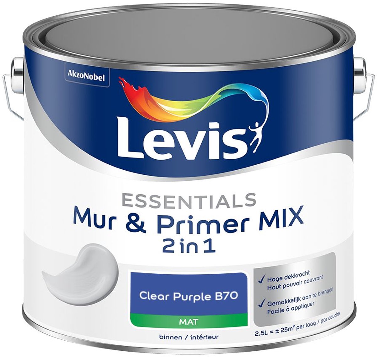Levis - Essentials Mur & Primer Mix - Clear Purple B70 - Mengverf - 2,5 L