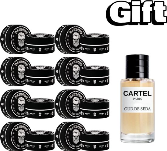 Bandido Aqua Wax Nr 8 - 8 Stuks 150ml. + 1x Cartel Parfum 50ml GRATIS
