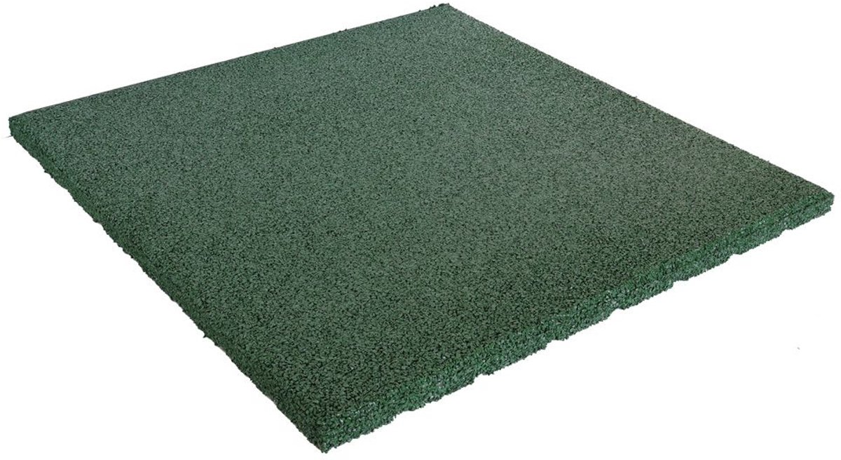 Rubber tegels 20 mm - 1 m² (4 tegels van 50 x 50 cm) - Groen