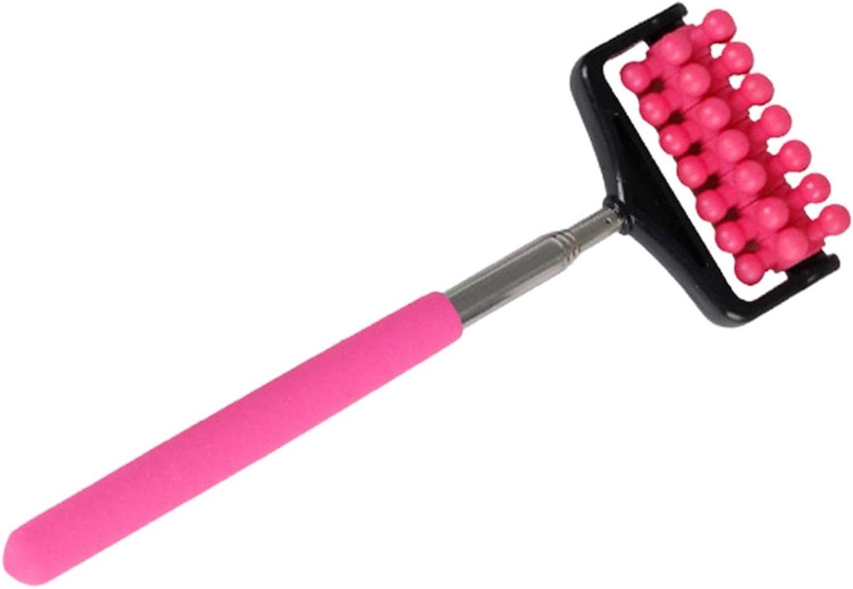 Telescopische Roller Massager - Uitschuifbare Rugroller - Spierontspanning - Simulatie Massagetechnologie - 21 cm - Rood