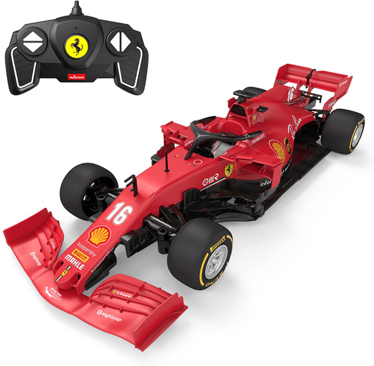 Rastar 97000 Ferrari Formule 1 1:16 modelbouw | Radiografisch bestuurbare auto bouwpakket voor volwassenen en kinderen | RC speelgoed collectors edition | Met racestuur afstandbediening | F1 racing autos voor jongens en meisjes