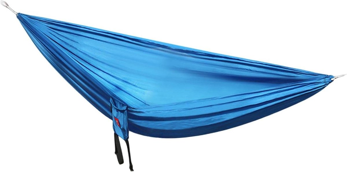 Boom Hangmat - Draagbare Wandelhangmat - Ontspannen Buiten - Ruim 2 Persoons - 270 x 140 cm - Blauw