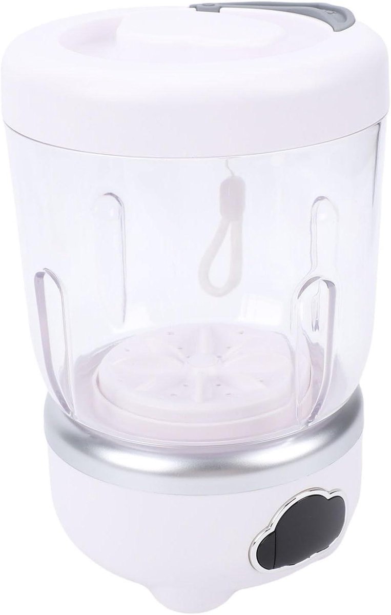 Mini Wasmachine Opvouwbaar Apparaat Ondergoed Wassen Draaibare Reiniging 1.6 Liter Wit