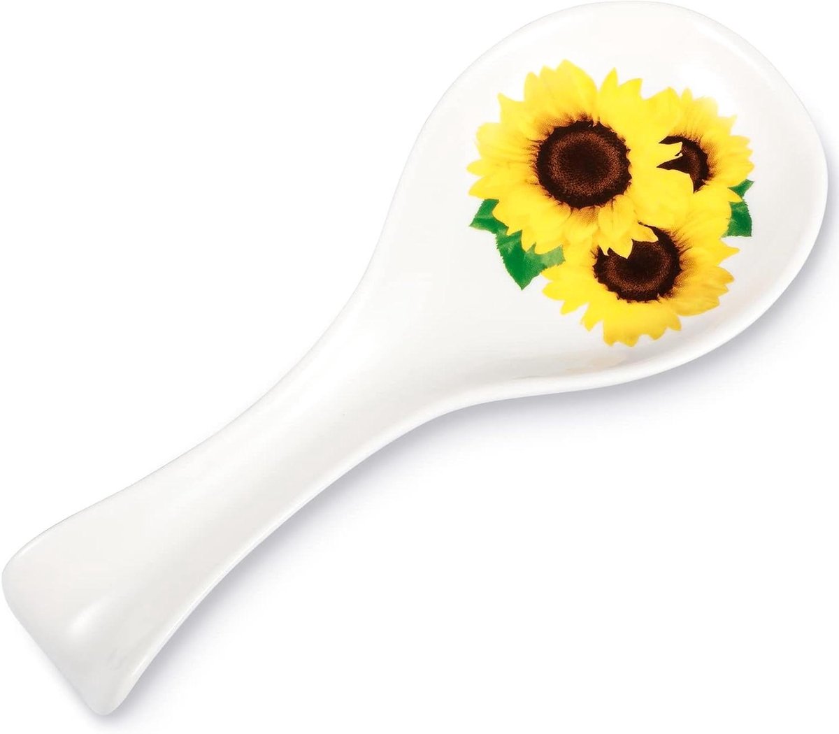 Keramische Lepelsteun - Keuken Accessoire - Koken en Bakken - Zonnebloem Design - 23.5 cm - Geel