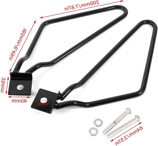 Motorfiets Zadelzakken Steun in Chroom voor XL883/1200 en HD1450/1584 - Duurzame Bevestiging en Stijlvolle Accessoires — afbeelding 5