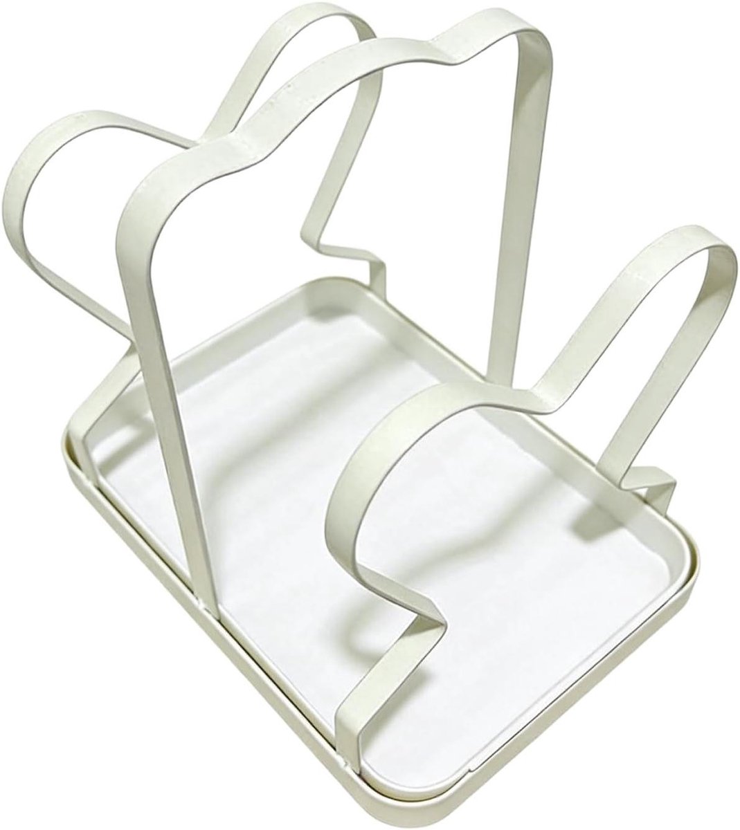 Dekselhouder - Keuken Organizer - Keuken Opbergen - Met Lekbak - 18.3 cm - Romig