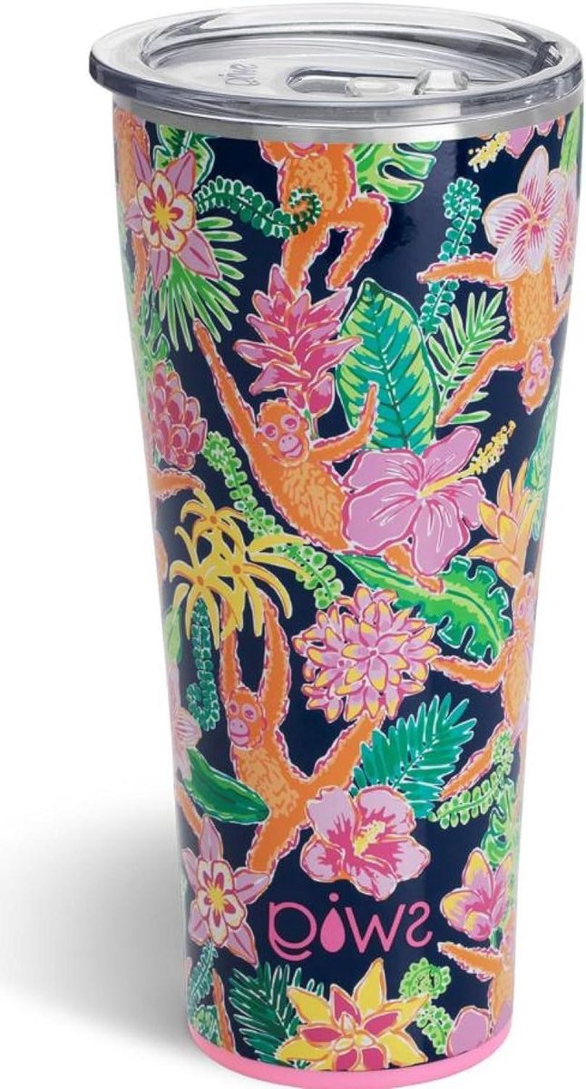 Geïsoleerde Beker - Reismok Thermos - Dranken Meenemen - Condensatievrij Ontwerp - 947 ml - Jungle Gym