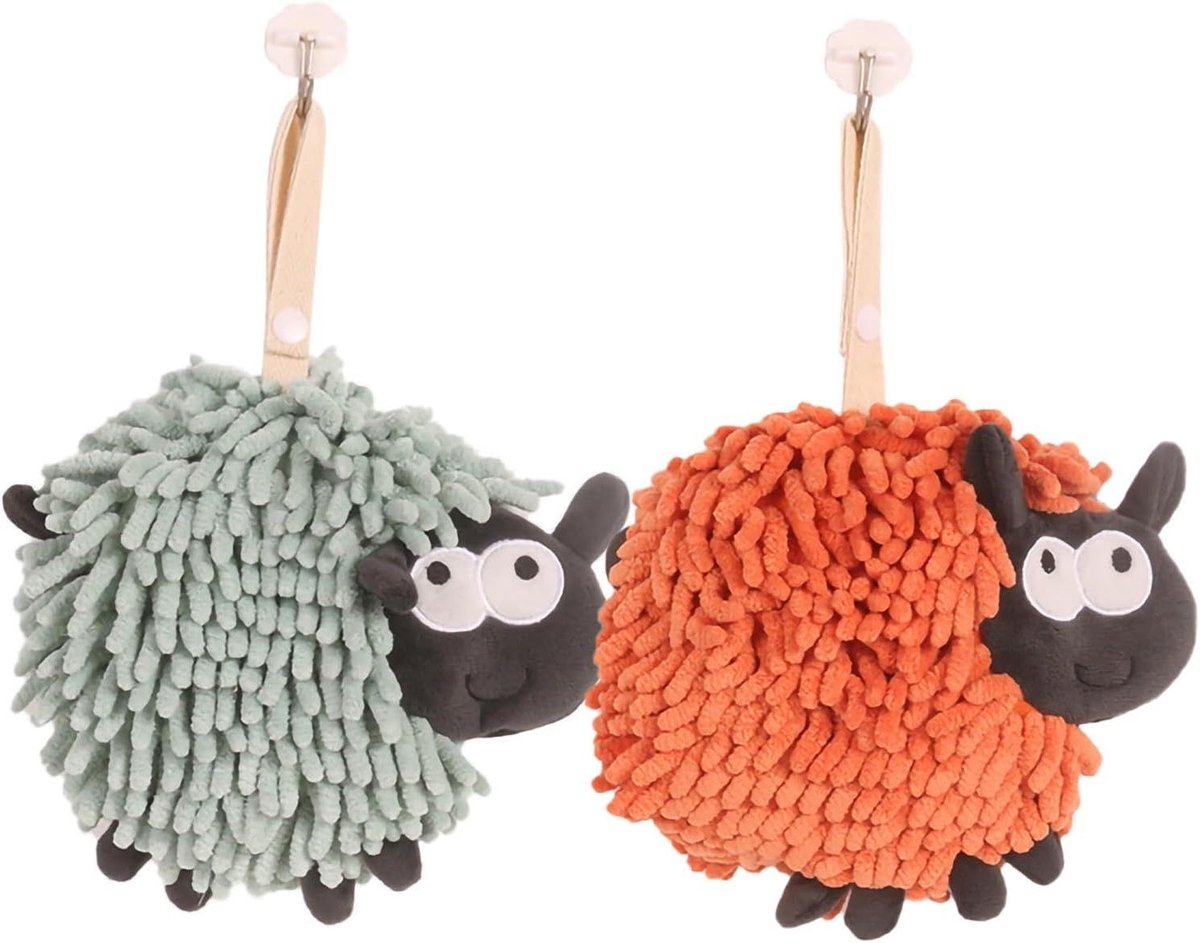 Fuzzy Ball Handdoeken - Zachte Keukendoeken - Snelle Droging - Ophanglus Ontwerp - Set van