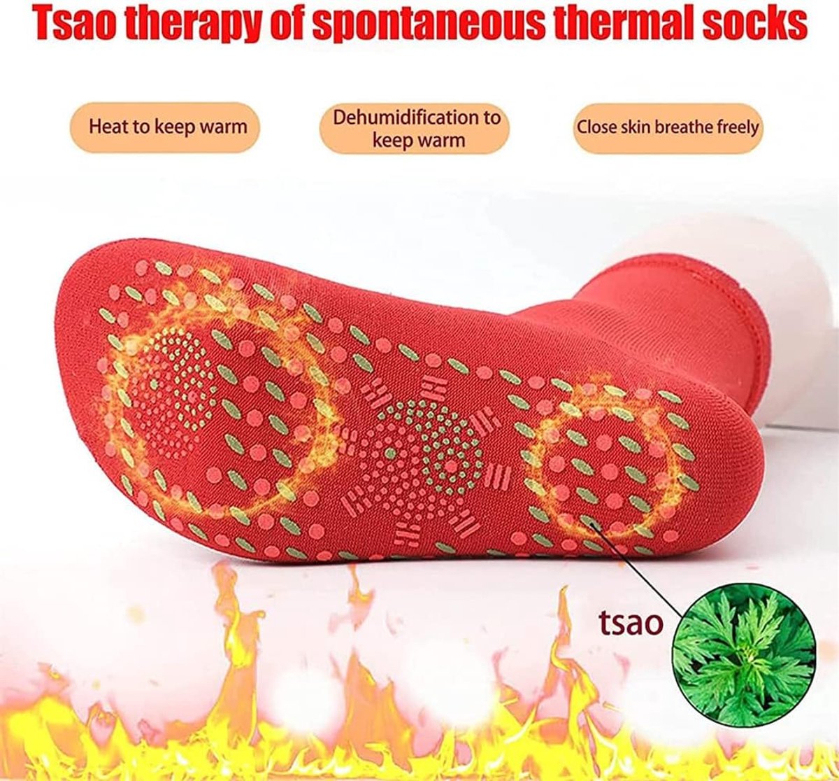 Zelfverwarmende Sokken - Massage Sokken - Voetcomfort Bevorderen - Natuurlijke Acupressuur Stimulatie - 3 Paar - Zwart — cadeau in Cadeau-ideeën - foto 2