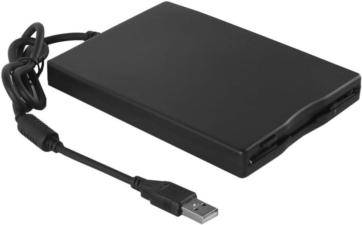 Externe Floppy Drive - USB Lezer - Oude Disks Lezen - Directe USB Aansluiting - 3.5 Inch - Zwart