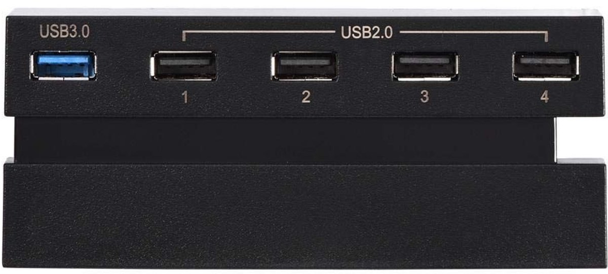Innovra - USB-hub 5-poorts - Multipoorten - Eenvoudige installatie - Stijlvol ontwerp - USB 3.0 en 2.0 - Geschikt voor gameconsole - Laag profiel