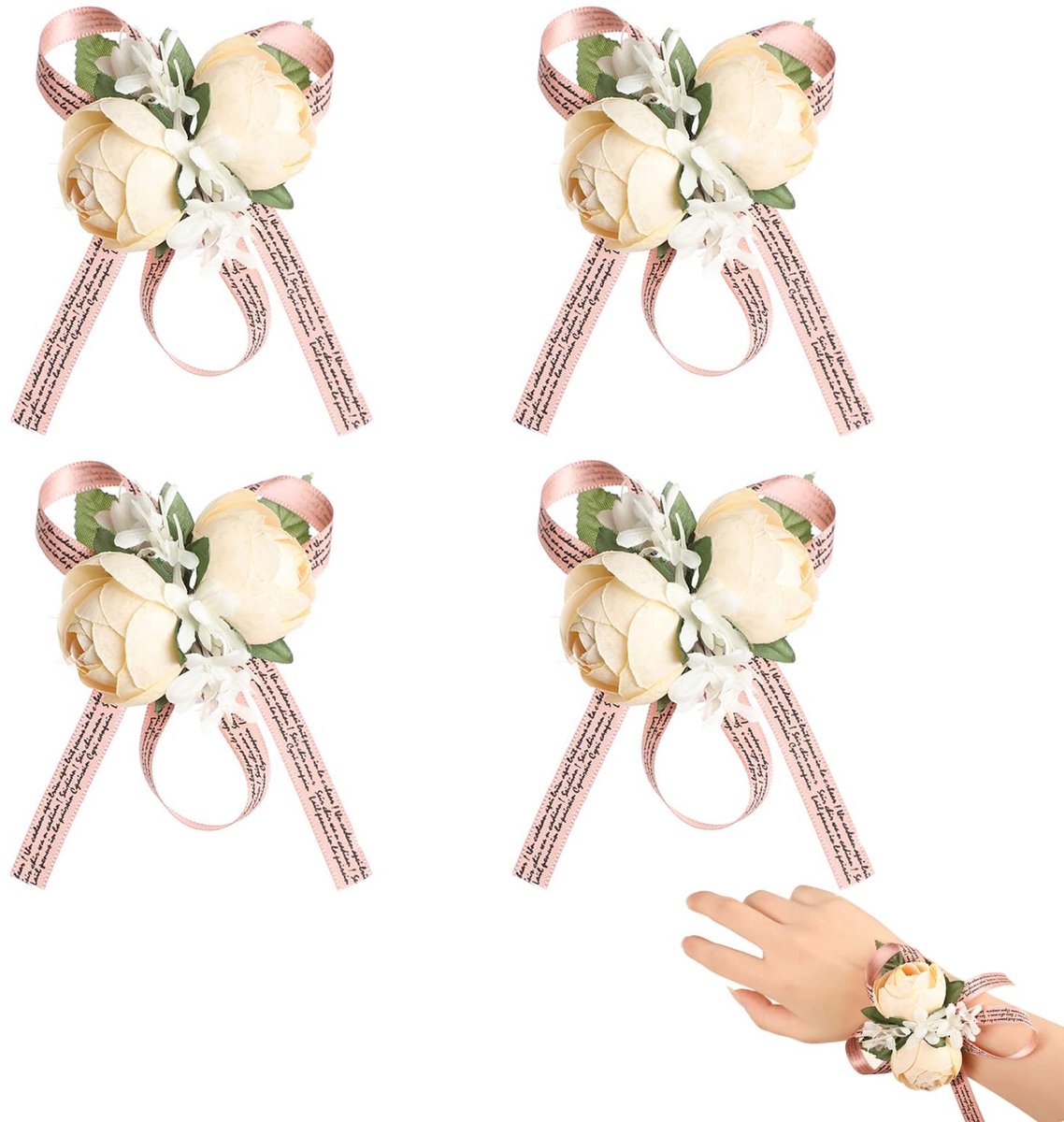 Cosensi - Dailygoods - Dailygoody - Kunstmatige Pols Corsage Armband - Bruiloftsaccessoire
