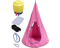 Outdoor Hammock Hanging Swing Max 150 kg Comfortable Oxford Fabric Adjustable Swing for Children and Adults for Living Room Garden Patio Balcony Lawn Bedroom