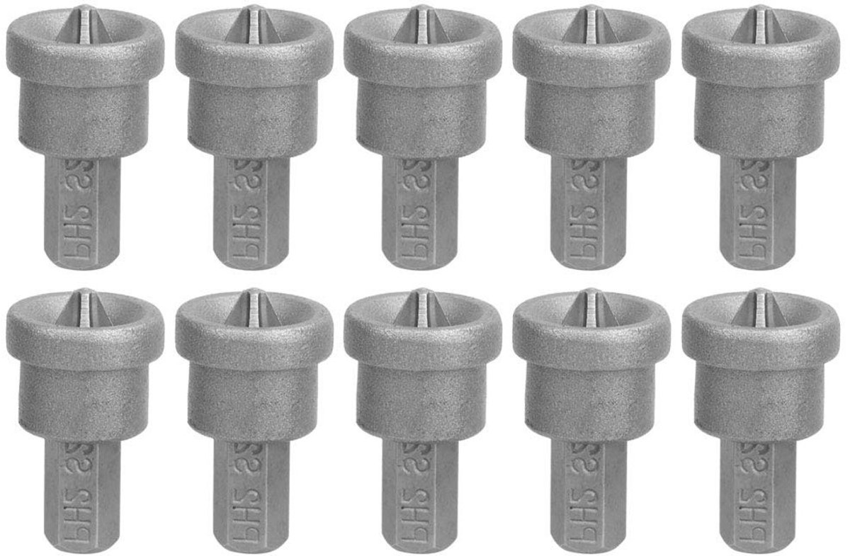 Set van 10 Magnetische PH2 Bits voor Droogwand Dimplen - Dieptebegrenzer voor Schroeven