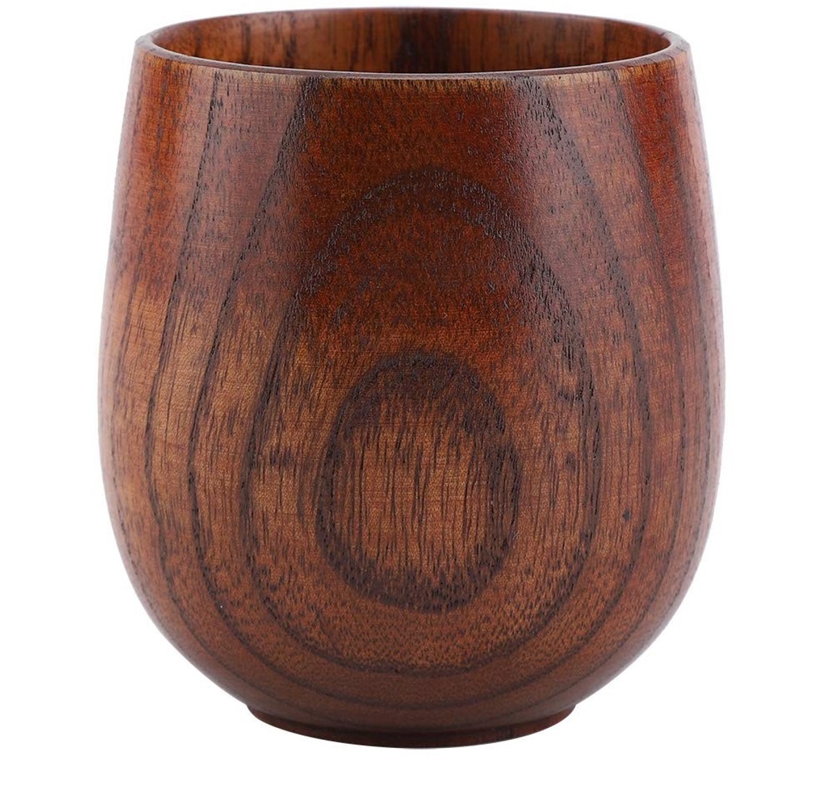Dailygoods - Natuurlijke Houten Bierbeker, Retro Drinkmok