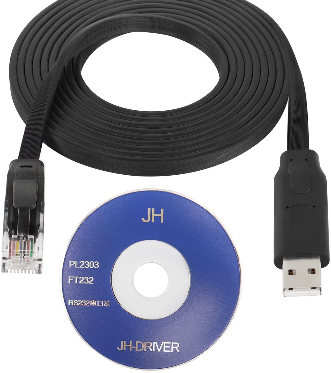 Dailygoods - USB Consolekabel A naar RJ45 voor Netwerkapparaten