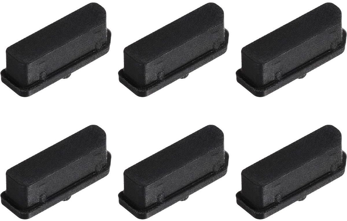 Dailygoods - Stofkap Plug Poort Doppen voor TV, PC, Laptop, Ethernet - 6 Stuks