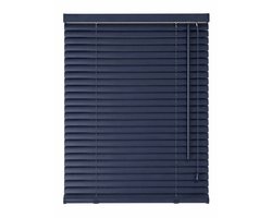 Jaloezie Sencys Aluminium 150x175 cm – Lamellen 25 mm – Verstelbaar & Inkortbaar – Donkerblauw – Inclusief Montage
