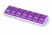 Capsuliq - Pillendoos 7 Dagen - Pillendoosje - Medicijnen Doosje - Paars - NEDERLANDS