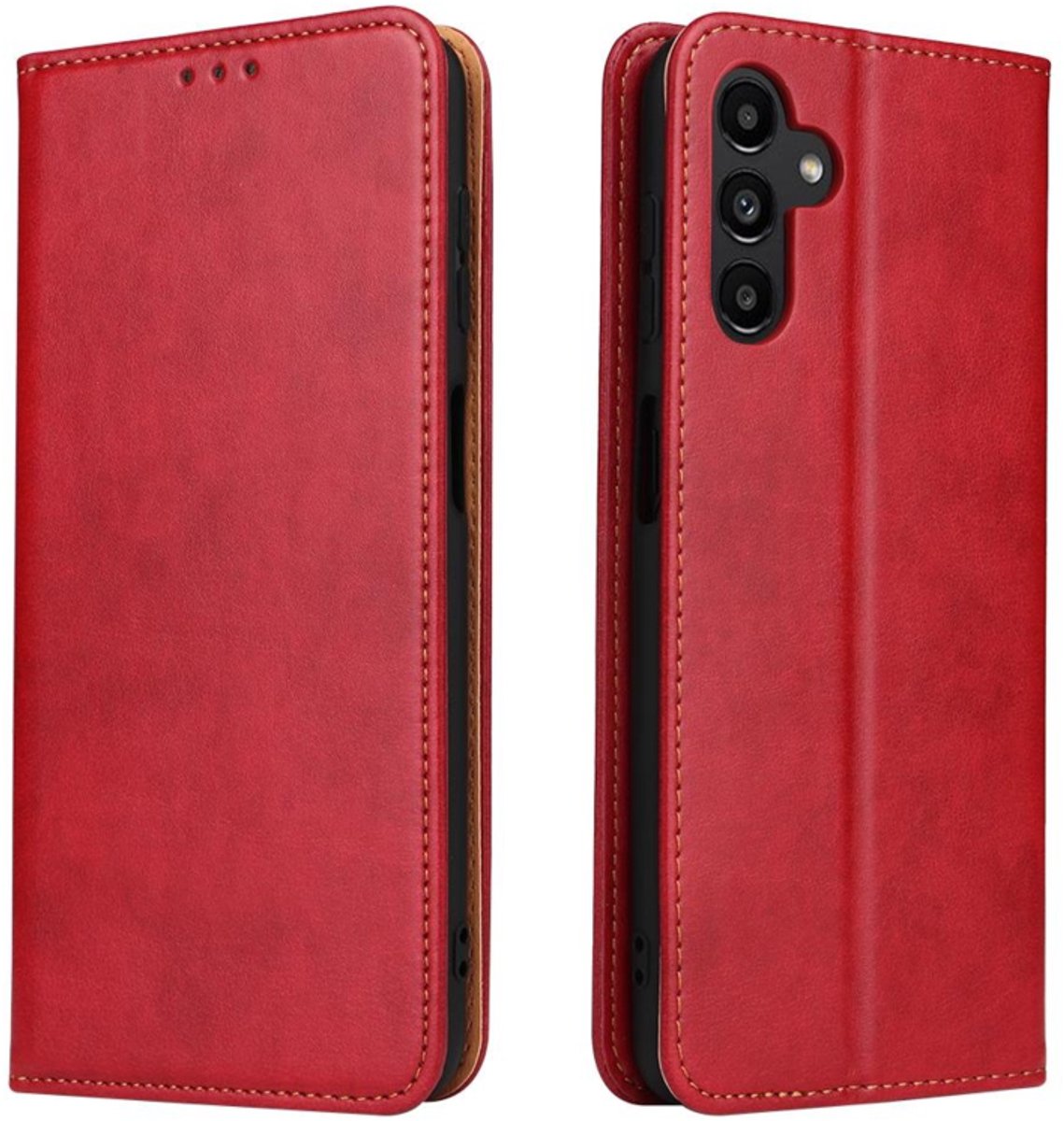 Luxe BoekCover Etui Hoes geschikt voor Samsung Galaxy A37 - A36 - A56 - Rood