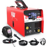 Vector Welding MIG 130A Lasapparaat SET - Vuldraad Zonder Gas (NoGas) - Incl. Laskap, Lasdraad (1kg) & Accessoires - 2-in-1 MIG/ARC
