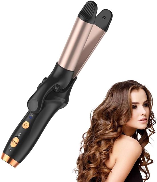 Draadloze Krultang, 21.5mm Mini Haar Kruller, Oplaadbaar via USB, Met 3 Instelbare Temperatuur, Draagbaar met Opbergzak voor Alle Haartypes en Reizen