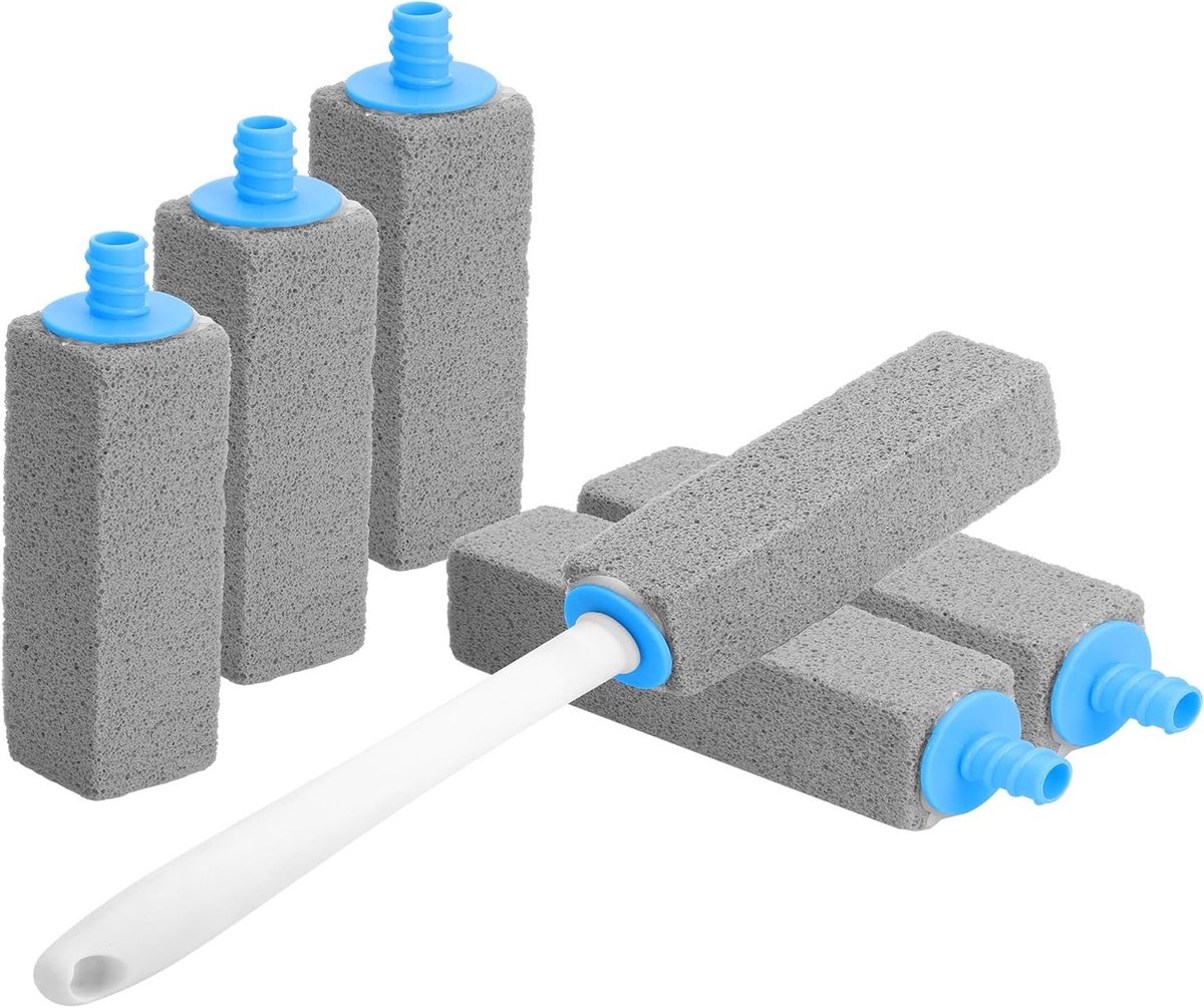 Zes geurloze puimstenen voor toilet, badkamer en zwembad - ideaal voor grondige reiniging en onderhoud