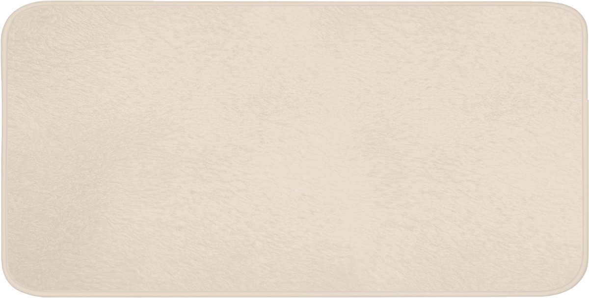 Badmat 120x60 cm - Antislip - Beige - Effen kleur - Badmatten voor badkamer - Badkamermat - Douchemat - Badkamer mat