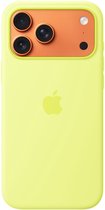 Coque en silicone avec MagSafe pour iPhone 17 Pro Max – Jaune fluo
