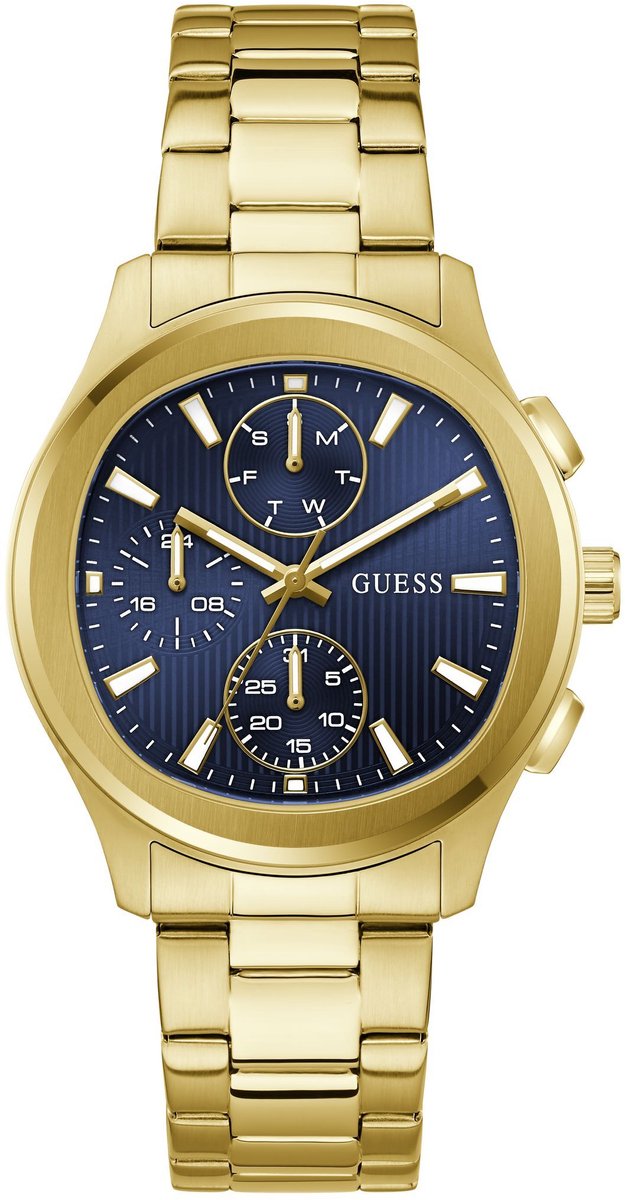 Guess Palmer Quartz Analoog Horloge Gold Tone Kast: 100% Roestvrij Staal | Armband: 100% Roestvrij Staal 40 mm GW1048G1, GW1048G2, GW1048G4, GW1048G7