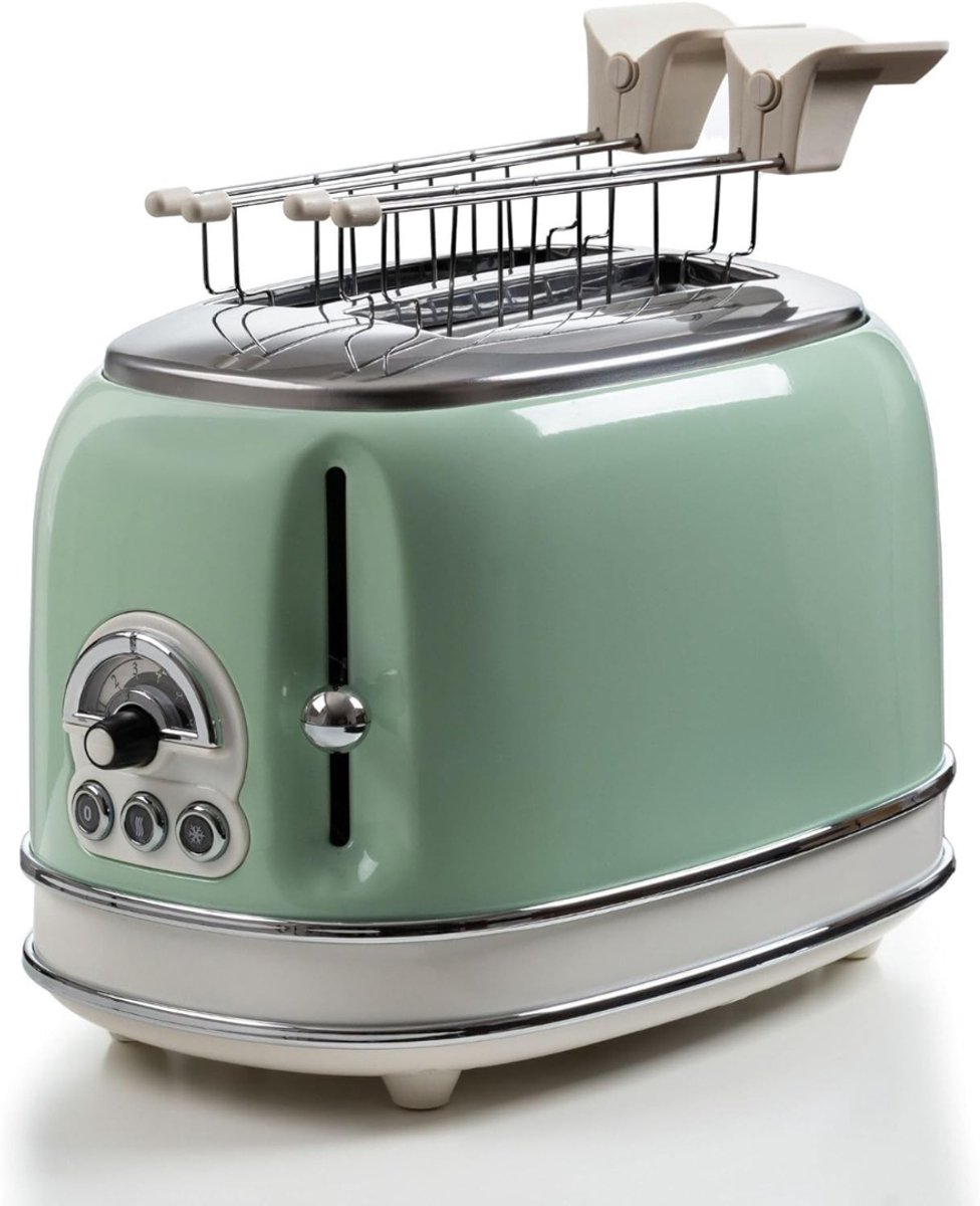 RUX® Tosti Apparaat Broodrooster - Tosti Apparaat - Tosti Broodrooster - Groen - 22cm x 20cm x 26cm