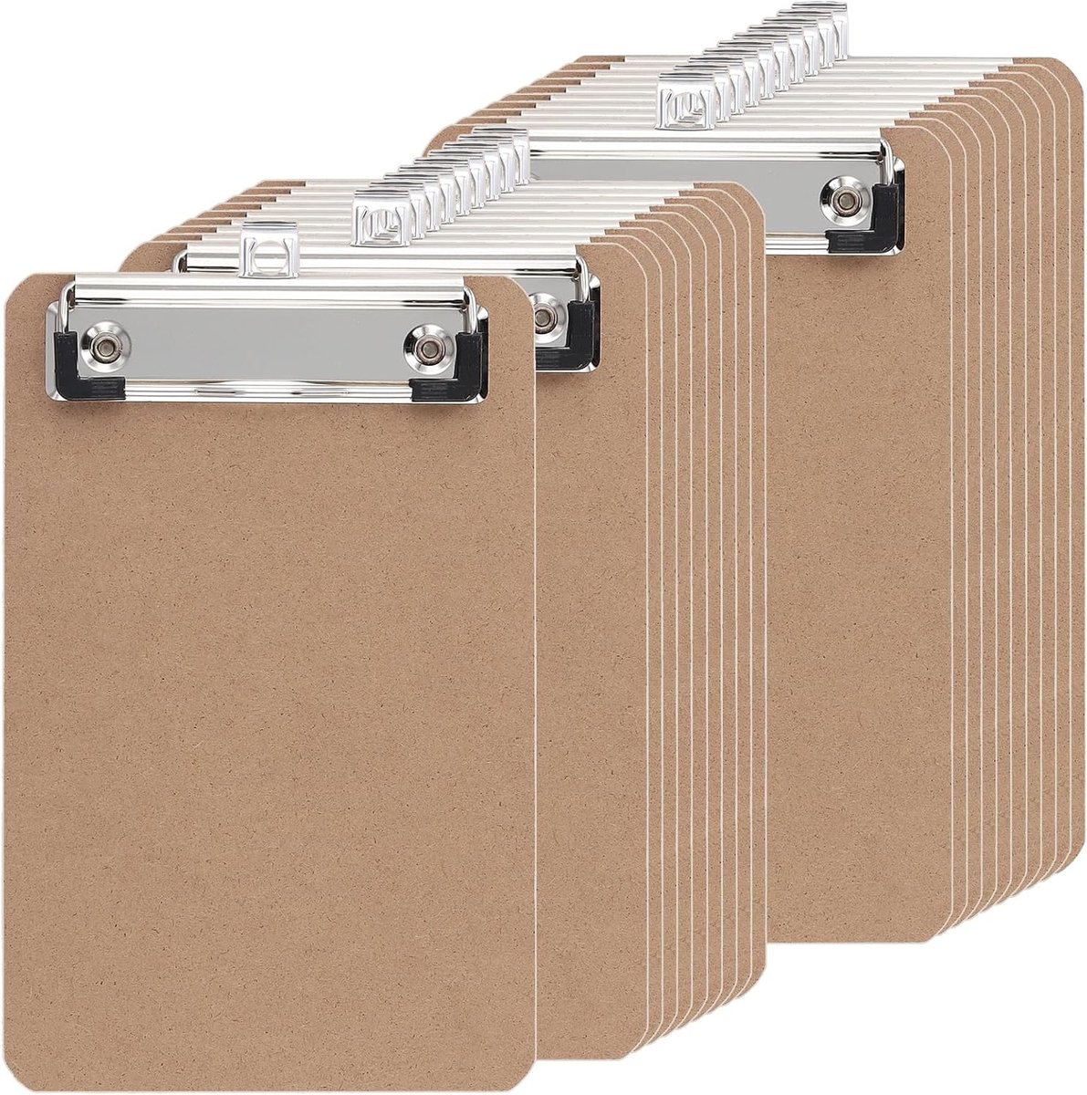20 Stuks A6 Clipboard, Houten Mini Clipboards met Hanghaak en Clip voor Kantoor, Restaurant en Thuisgebruik