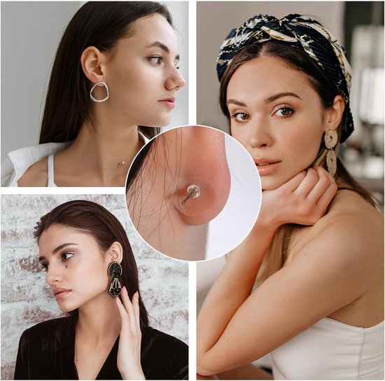 Earlobe Support Patches voor Oorbellen - Transparante Stickers voor Zware Oorbellen, Onzichtbare Stabilisatie voor Oorlellen, 600 Stuks — afbeelding 2