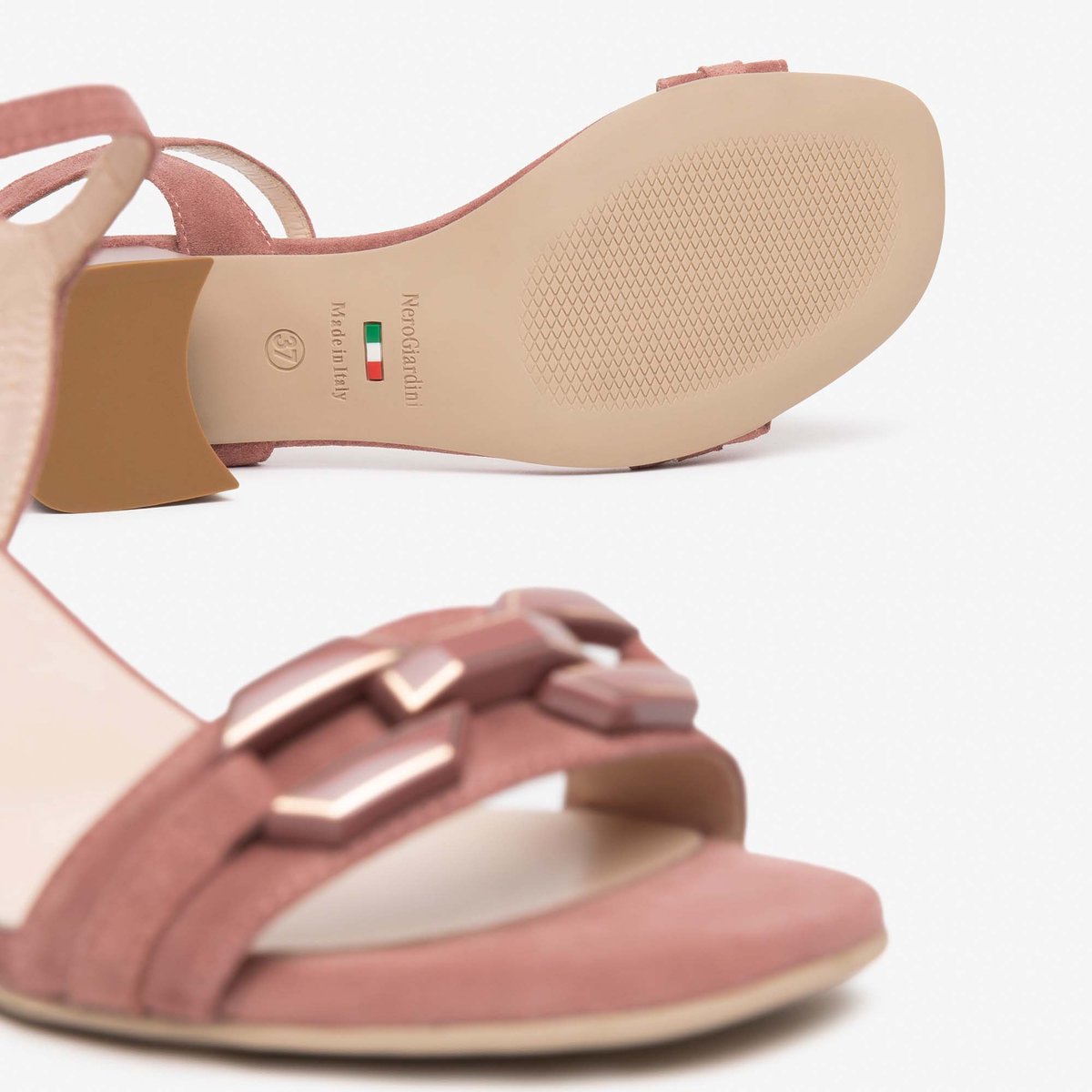 Nerogiardini Velour Rosa Tpu Fen Naturale Sandalen - Fashion Wear - Vrouwen