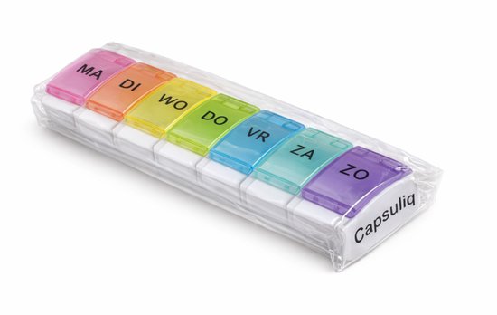 Capsuliq - Pillendoos 7 Dagen - Pillendoosje - Medicijnen Doosje - Nederlands