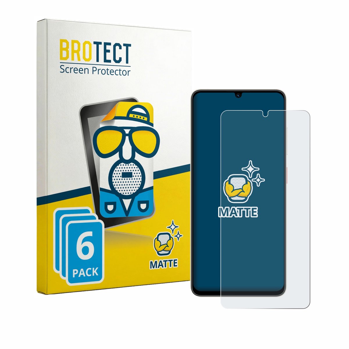 BROTECT - Screenprotector voor ZTE Blade A56 - Folie Beschermfolie matte 6 Stuks