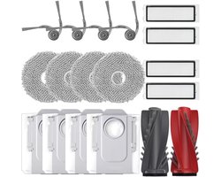 Accessoires geschikt voor Roborock Qrevo Curv - Qrevo Edge - S5V - S5X - Reserveonderdelen Pakket - 17-delige Set - Incl. Hoofdborstel, HEPA-filters, Dweilpads & Stofzakken