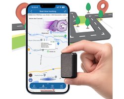 Micro GPS Tracker 4G Zonder abonnement, met Magneet, Gratis APP - Real-time Locatie, Anti-Diefstal, Bewegingsalarm & Geo Fence – Voor Auto, Kinderen, Huisdieren