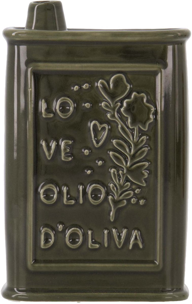 Zusss Olijfolie Fles Keramiek Groen