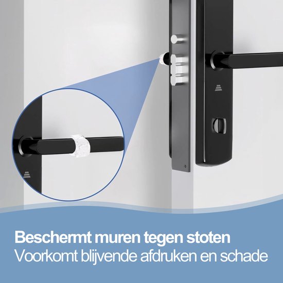 Amido® - Deurstopper - 8 Stuks - Transparant - Siliconen - Deurstop - Muur bescherming