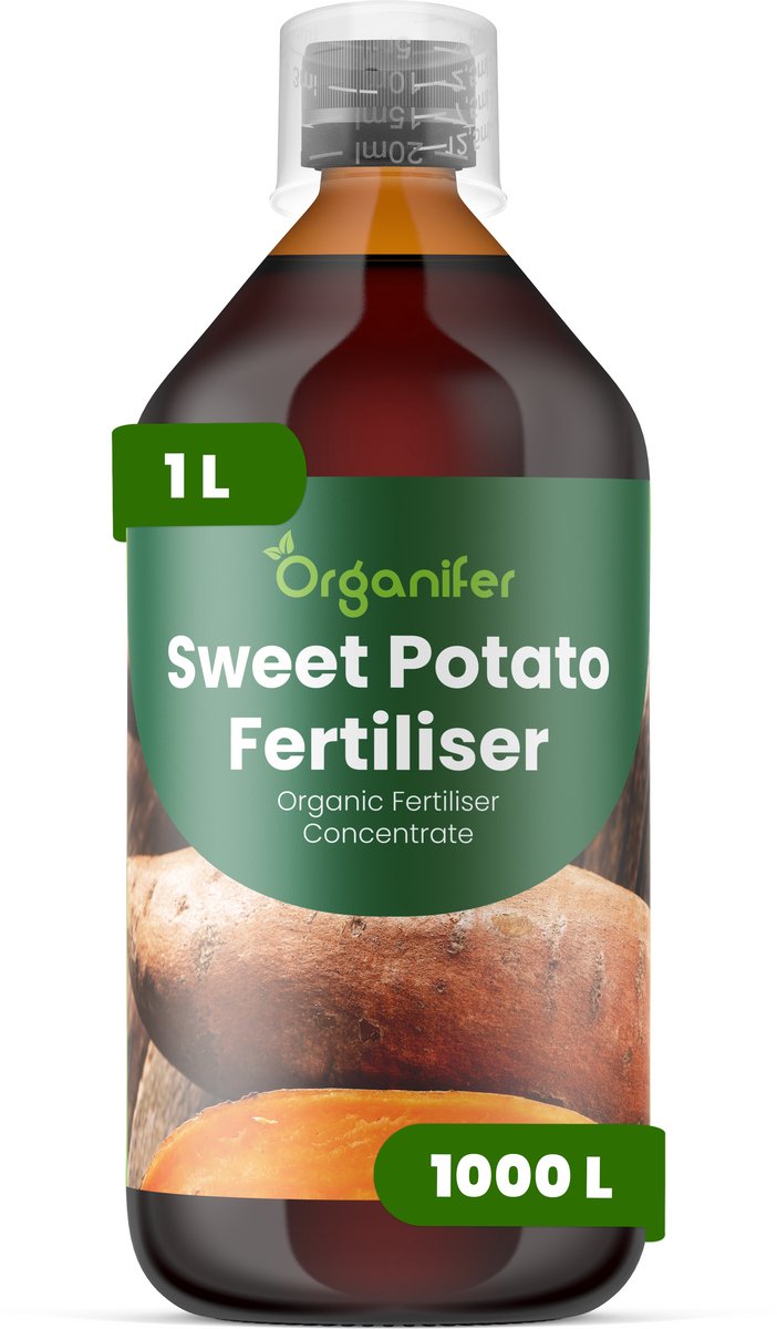 Vloeibare Meststof Voor Zoete Aardappel 1 L Voor 1000 L - Npk 2-1-8 - Ondersteunt Een Uniforme Wortelinitiatie En Knolvorming Van Zoete Aardappel - Verbetert Wortelvorm, Dichtheid En De Algehele Opbrengstkwaliteit - Organifer
