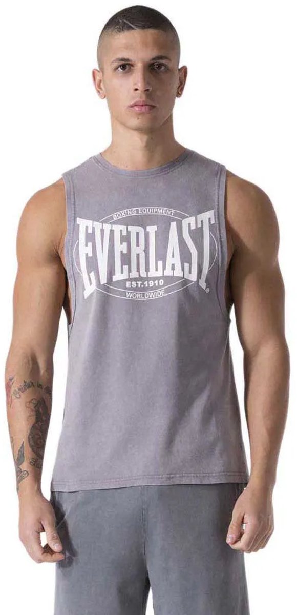 Everlast Dye Heavy Mouwloos T-shirt Grijs XL Man